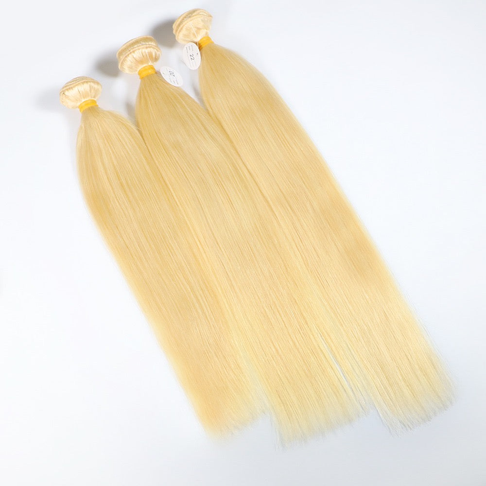 Platinum Blonde Silky Straight Bundle